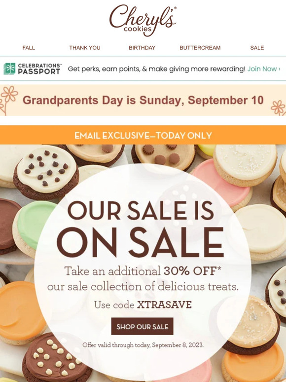 Sweet deal: Save 30% on sale items today only!