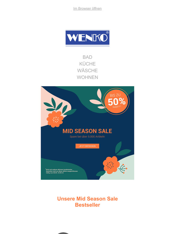 🍂 MID SEASON SALE - bis zu 50% Rabatt!