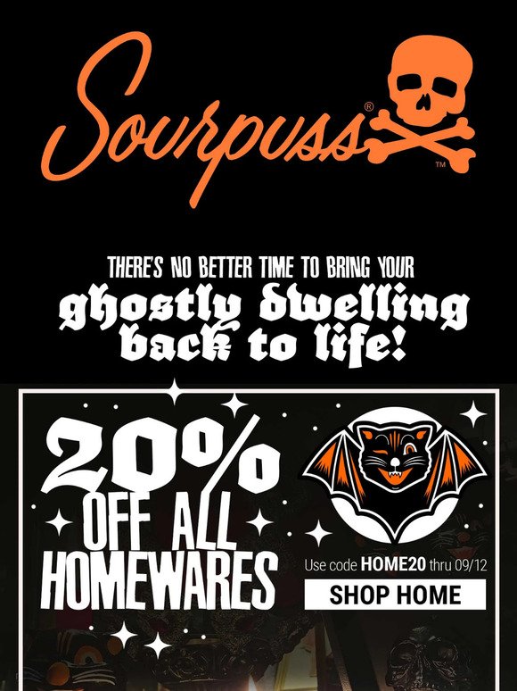 Spooktacular Savings 🦇 20% Off All Homewares For A Limited Time!