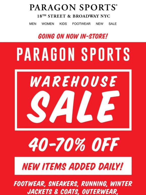 WAREHOUSE SALE 🚩 Going On Now!
