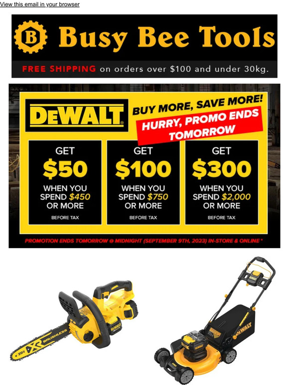 Buy More Save More Dewalt Ends Tomorrow