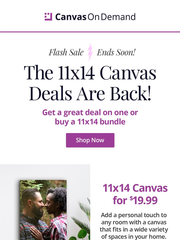 🎉 FLASH SALE Alert: 🌟 11x14 Canvas Deal ends tomorrow!