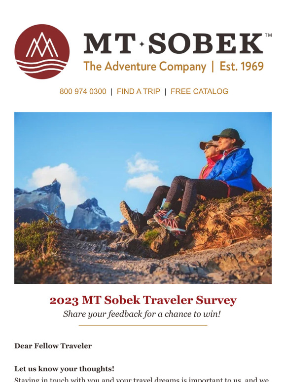 A Quick MT Sobek Survey - You could win $1,000 in Trip Credit!