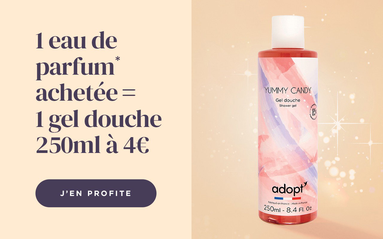 1 eau de parfum achetée = 1 gel douche 250ml à 4€