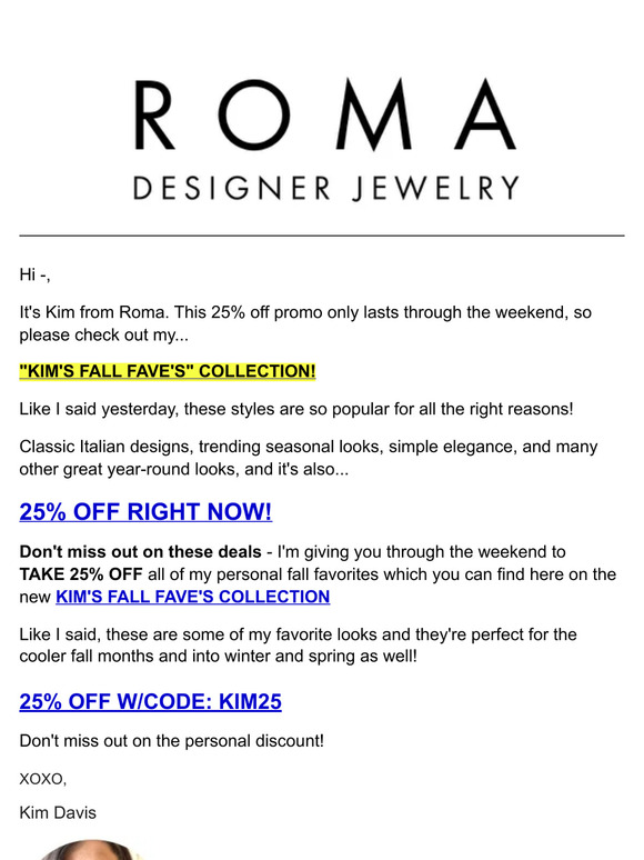 💋 25% Off Kim's Fall Favorites Ends Soon...