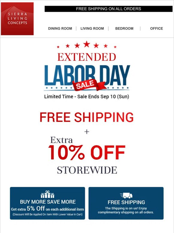 Last-Minute Deals: Labor Day's Sale Closing Act – FREE SHIPPING + 10% OFF!🕒