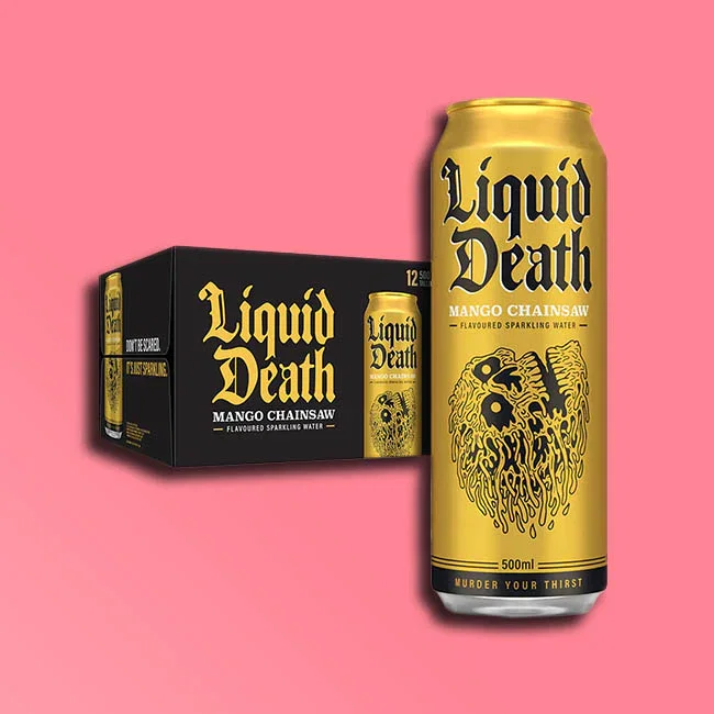 Image of Liquid Death - Sparkling Water - Mango Chainsaw (12x500ml)