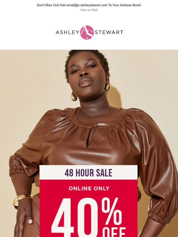 48 HOUR SALE: 40% off ENTIRE SITE (including new arrivals)