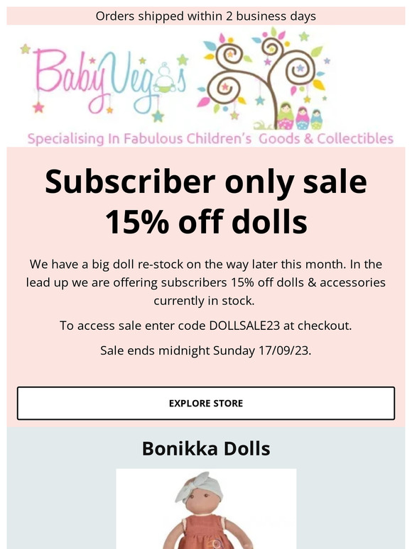 Subscriber only doll sale