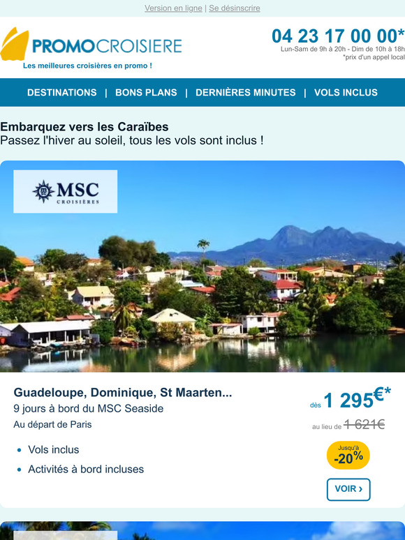 🌴 Caraïbes | Croisière + vols inclus !