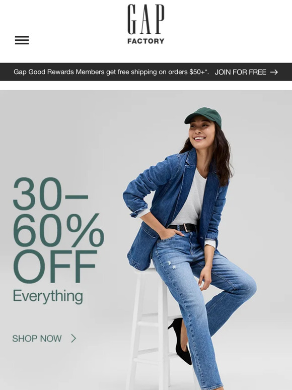Bonus: extra 10% off (layer it on styles 30–60% off)