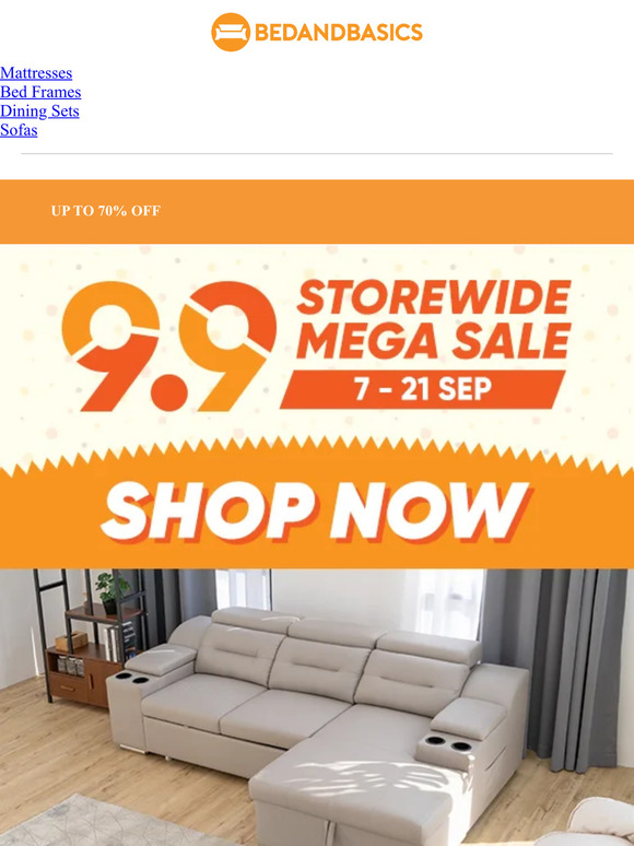 9.9 Furniture Mega Sale: Up to 70% OFF 🥳