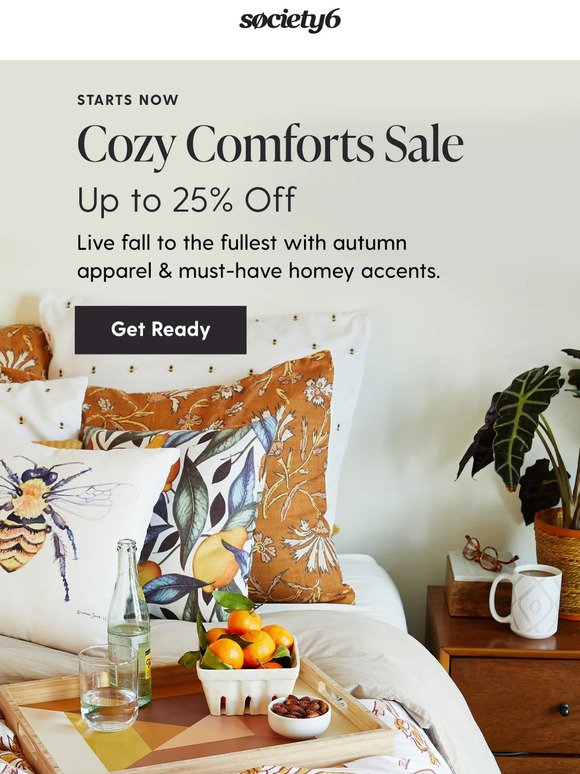 Cozy Comforts Sale: Starts NOW 🍂