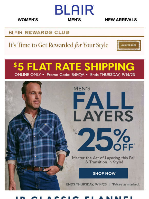 John Blair Classic Flannel Shirt - Blair