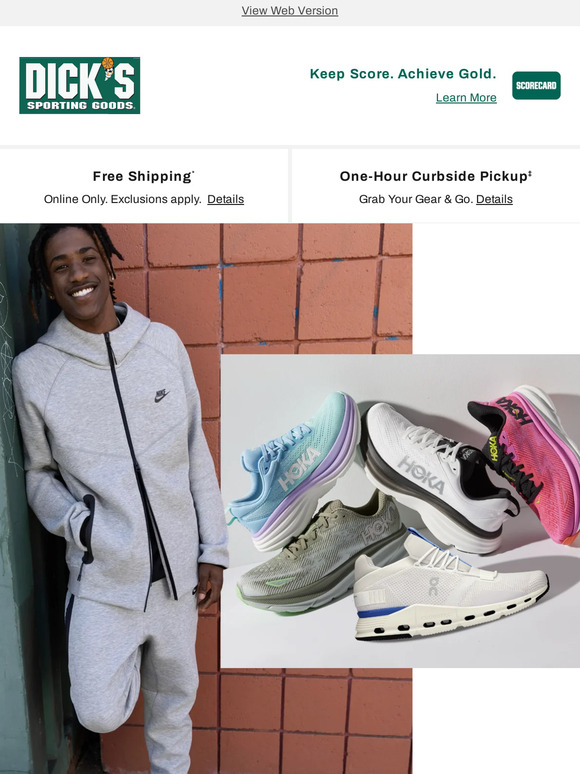 Dick's Sporting Goods Shop it all... Get new styles from On, HOKA