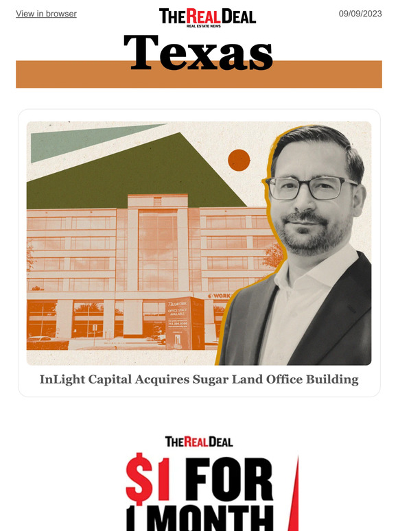 therealdeal InLight snags Sugar Land office building; Elliman nabs