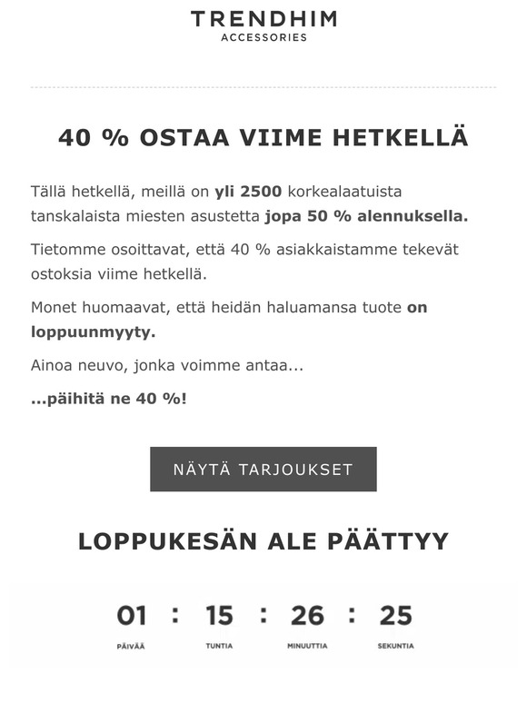 Varastossa on pian 💣