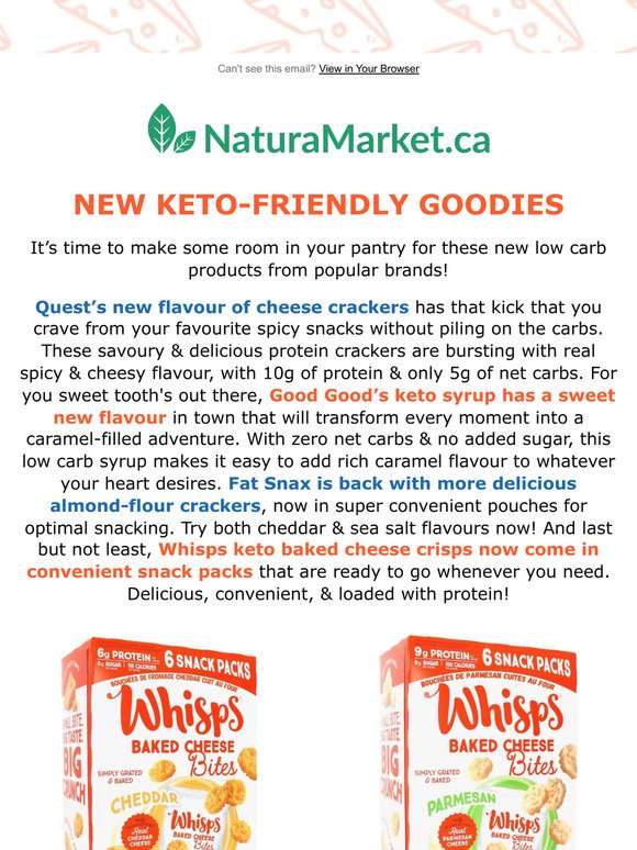 Big Keto News from Whisps, Quest, GoodGood & Fat Snax!