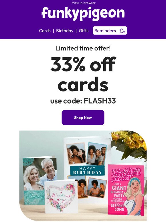 Final call for 33% off cards! 📣