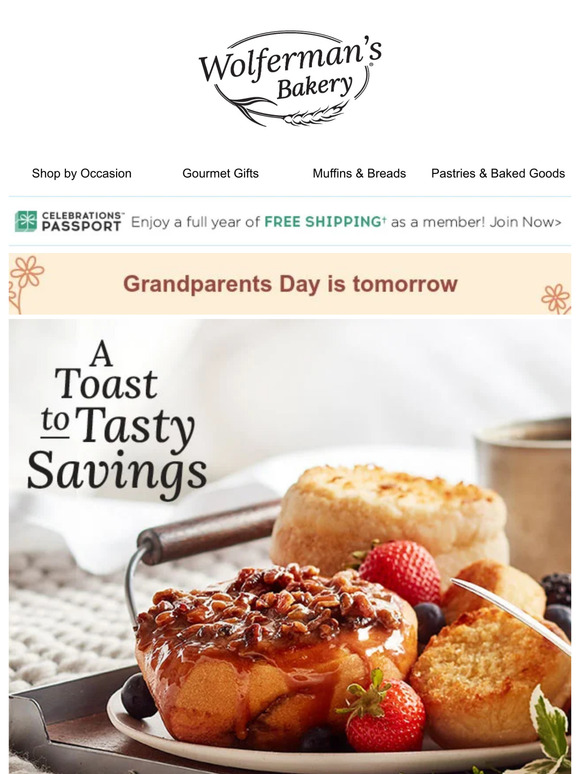 Share baked goodness with 20% off.