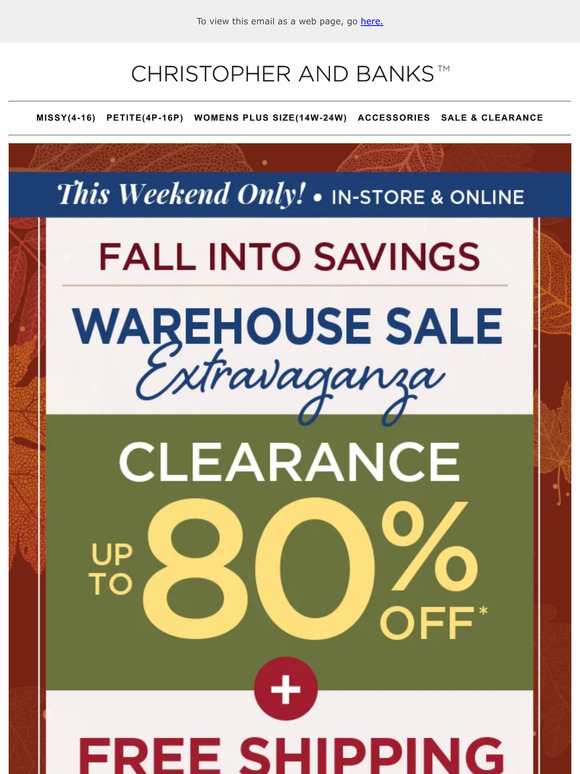 Warehouse Sale Extravaganza!