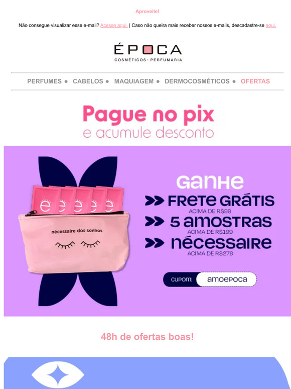 Hoje tem! Tem Hugo Boss com 45% OFF e Kérastase com 50% OFF