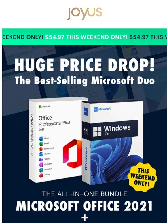 💥 Microsoft Office + ⚡ Windows 11 Pro for $55!