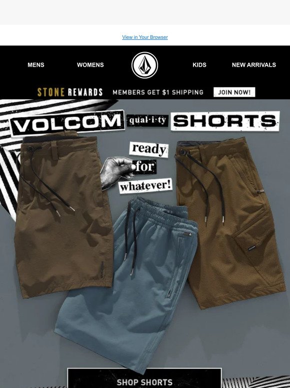 Explore the Volcom quality shorts lineup