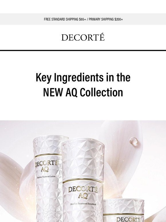 Key Ingredients in the NEW AQ Collection