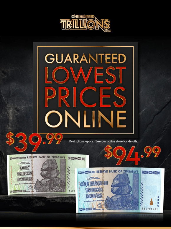 100Trillions Get Ready To Be Blown Away By These Prices! Milled