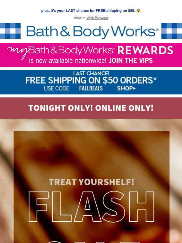 Bath & Body Works FLASH SALE! 😍 TONIGHT ONLY! Milled