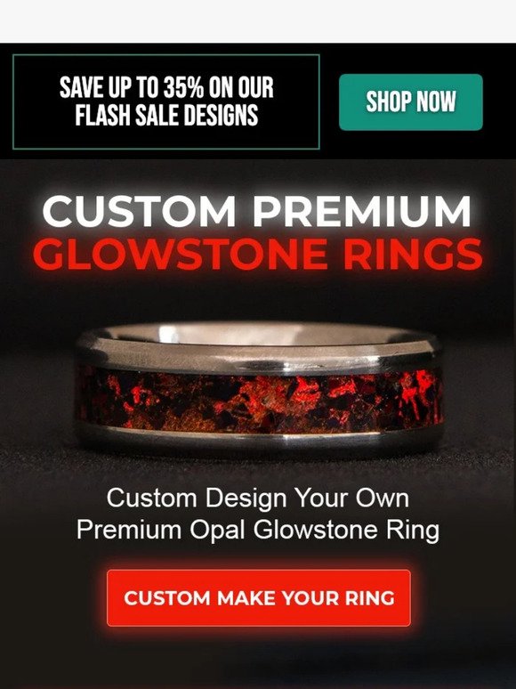 Design Your Own Custom Premium Opal Glowstone Ring