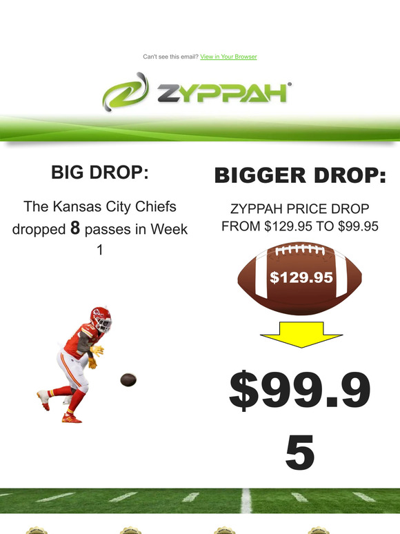 KC 🏈 passes aren't the only things being dropped! ZYPPAH Price Drop - $99.95