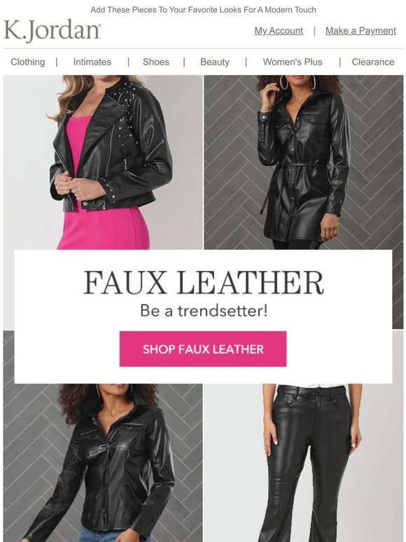 Be A Trend Setter In Faux Leather!