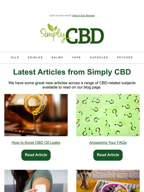 💡 New Articles From Simply CBD 💡