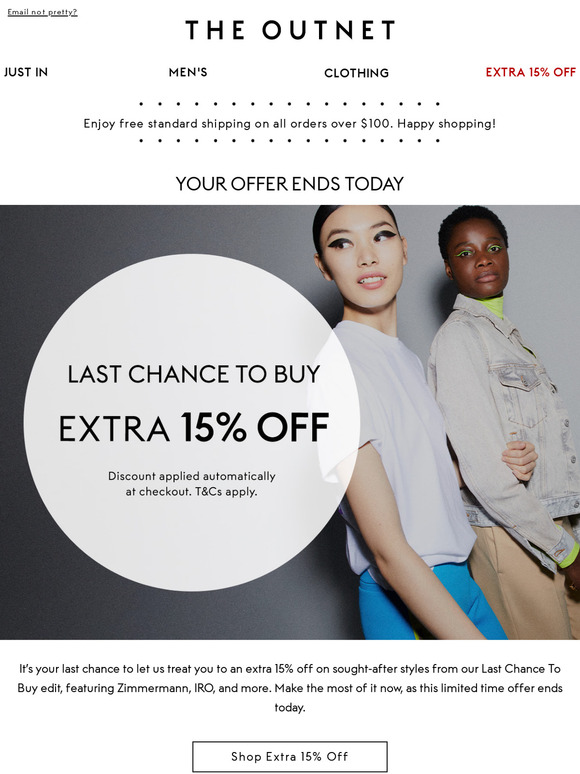 Ends TODAY | Extra 15% OFF