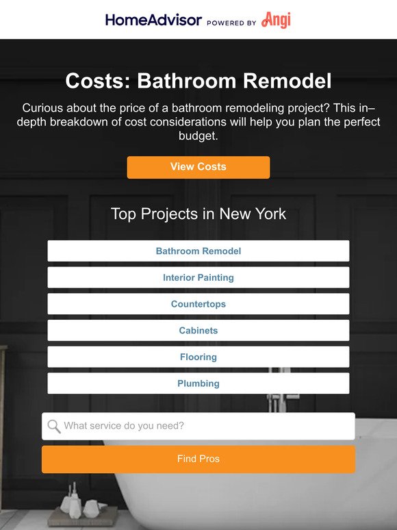 Costs: Bathroom Remodel