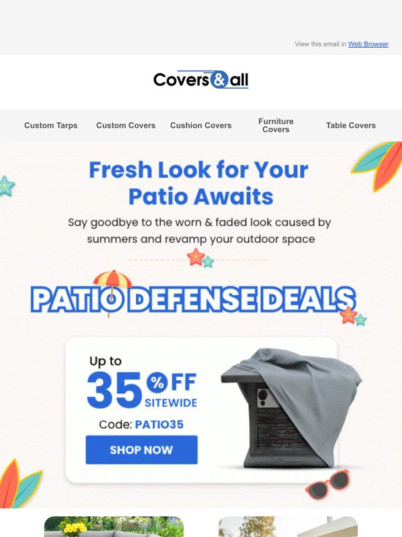 ✔️Hurry! Patio Defense Deals End Soon!