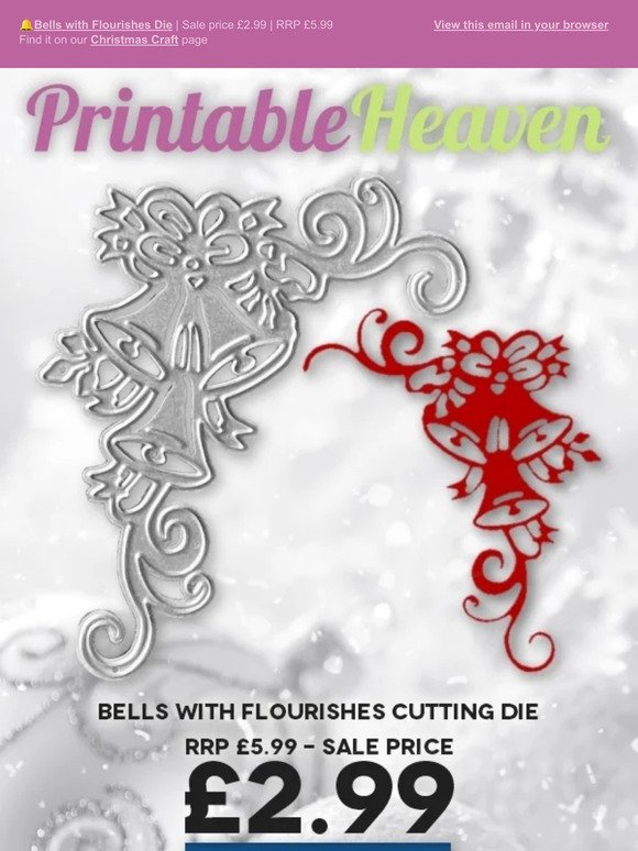 🔔Bells with flourishes die | Sale price £2.99 | RRP £5.99