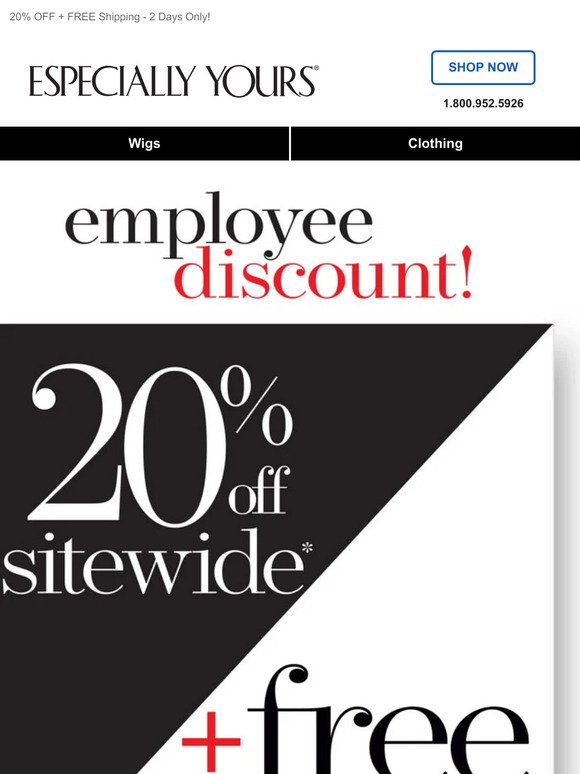 Use Our Employee Discount