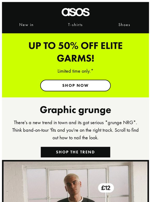Up to 50% off elite garms! 💥