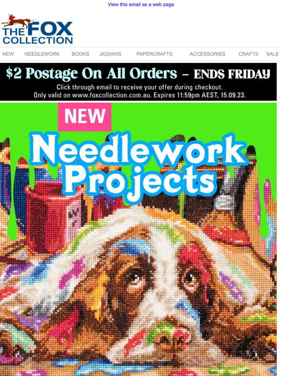 Fox Collection: $2 Postage On All Orders | Find your next needlework ...