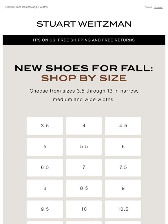 New Fall Shoes in So Many Sizes. Find Yours Now.