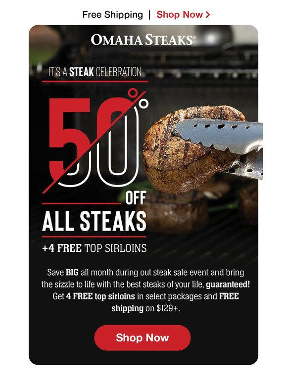 Celebrate Steaktember with 4 FREE top sirloins!