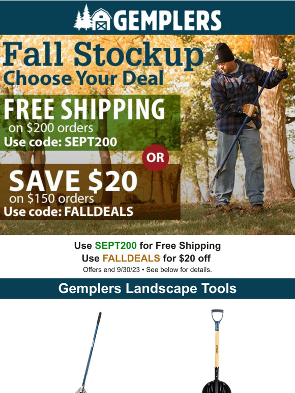 Gemplers Choose your discount and save big at Gemplers Milled