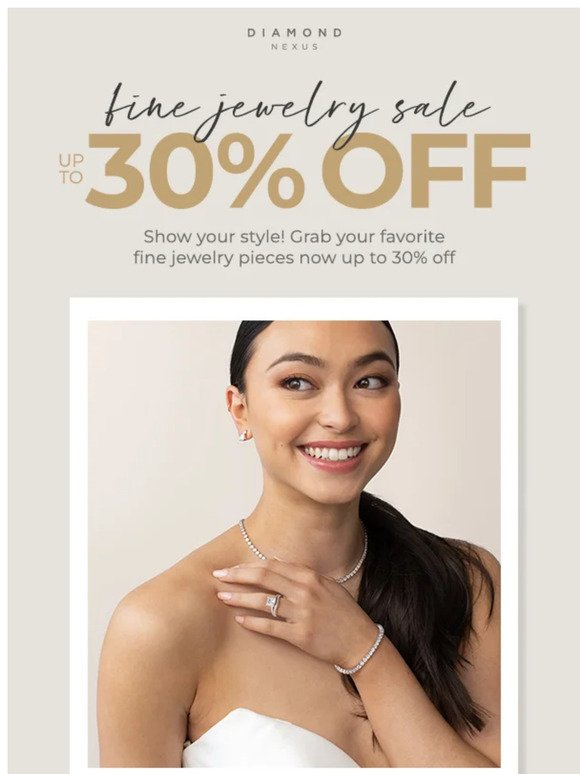 ✨ Up to 30% Off Fine Jewelry!
