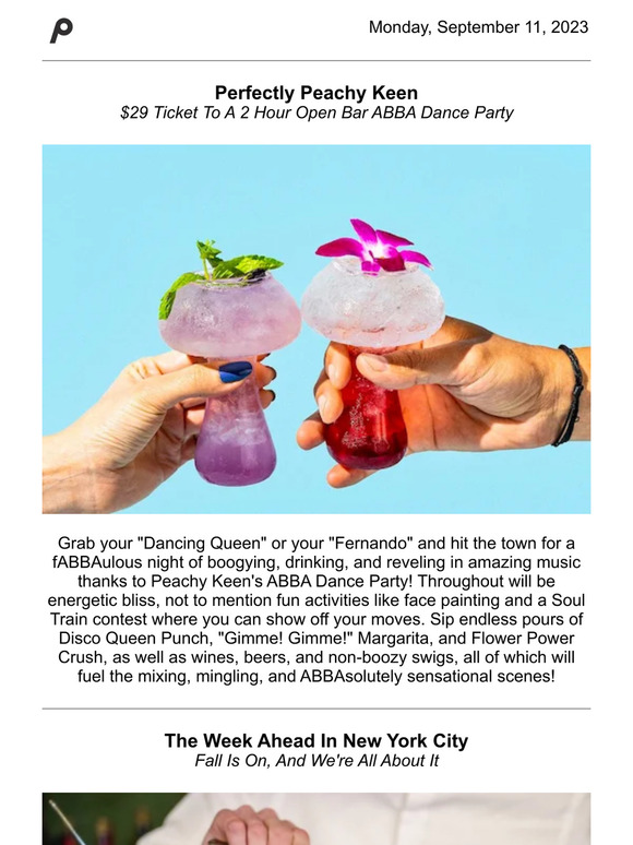 Calling All Dancing Queens, Fall Festivals, Reformation Sample Sale, Dinner x LOLs & More...