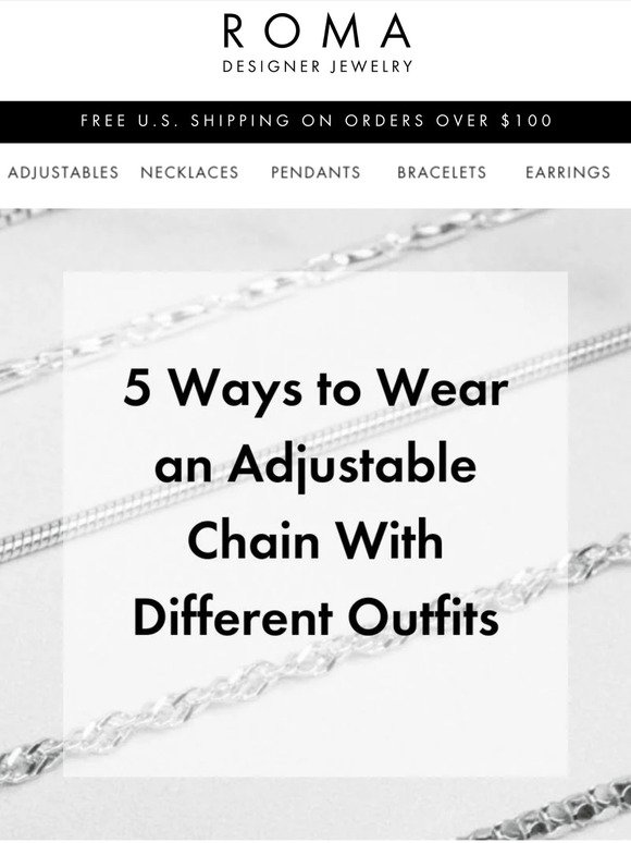 😍 5 Ways to Wear an Adjustable Chain With Different Outfits