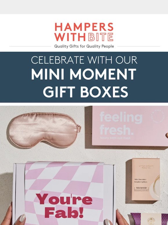 Celebrate Life's Moments with our Mini Hampers ✨