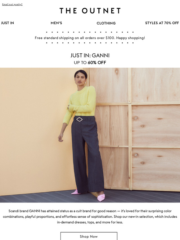 Get new-in GANNI at up to 60% off